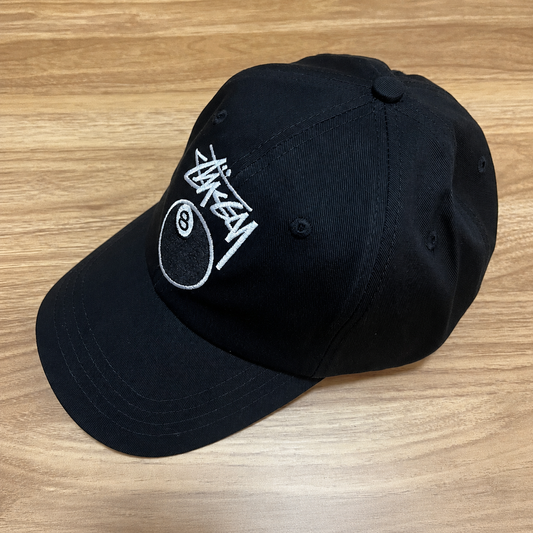Stüssy 8 Ball Embroidered Black Cap