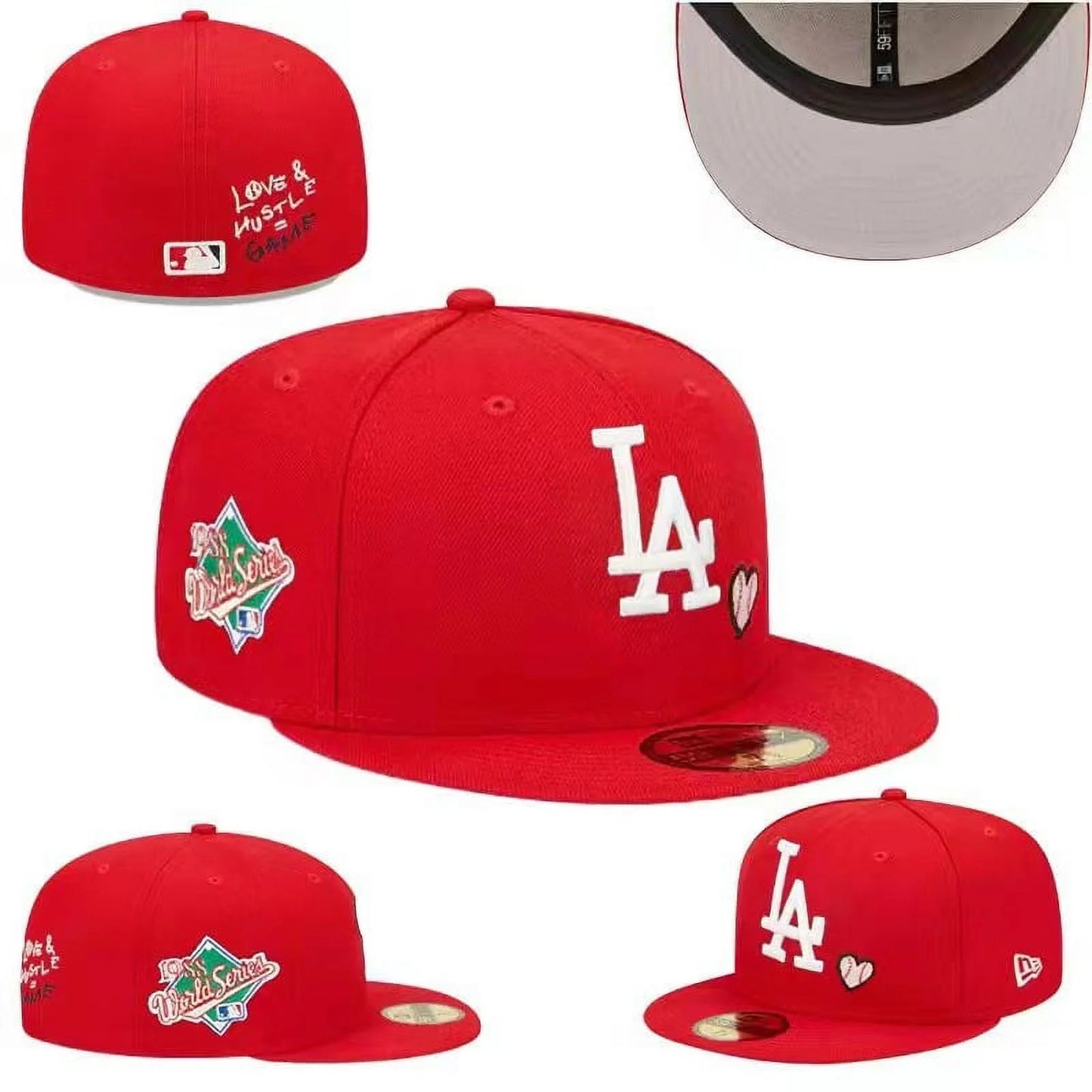 New Era Dodgers Team Heart 59FIFTY Red